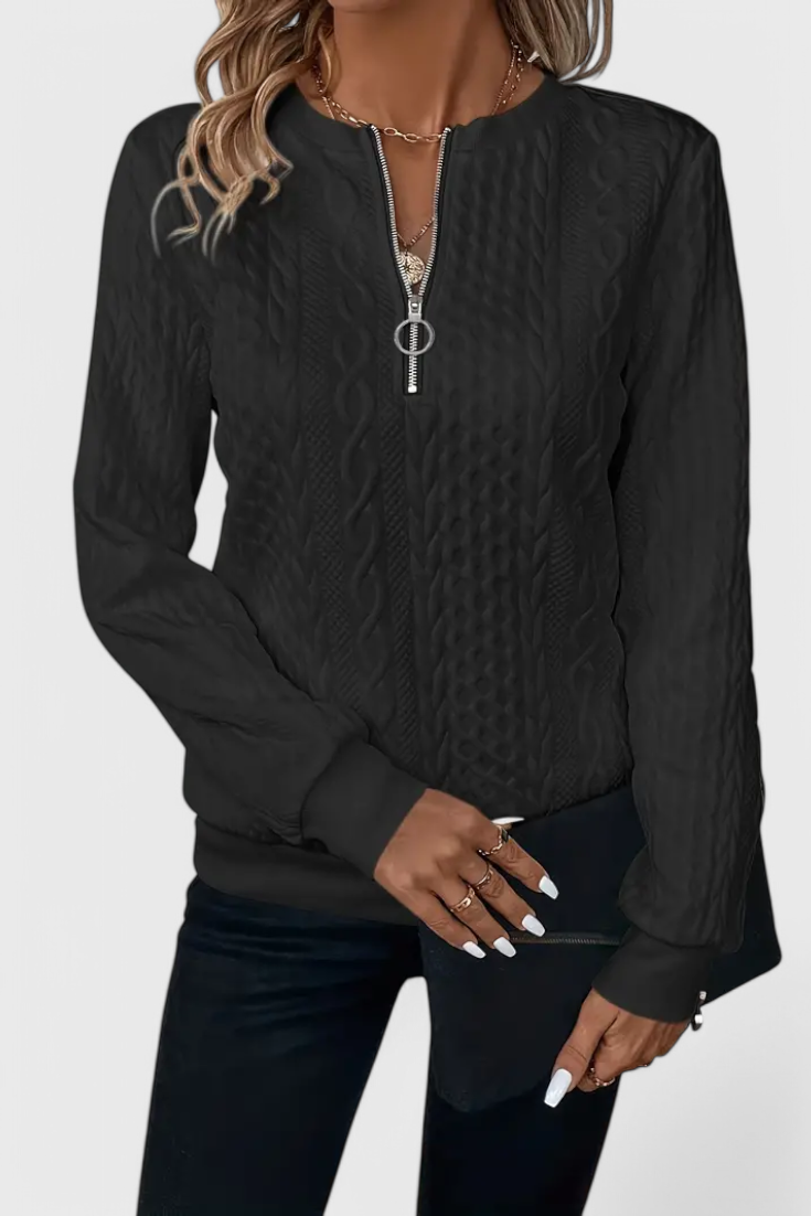 Zoey | Jersey de Punto con Cremallera Suave