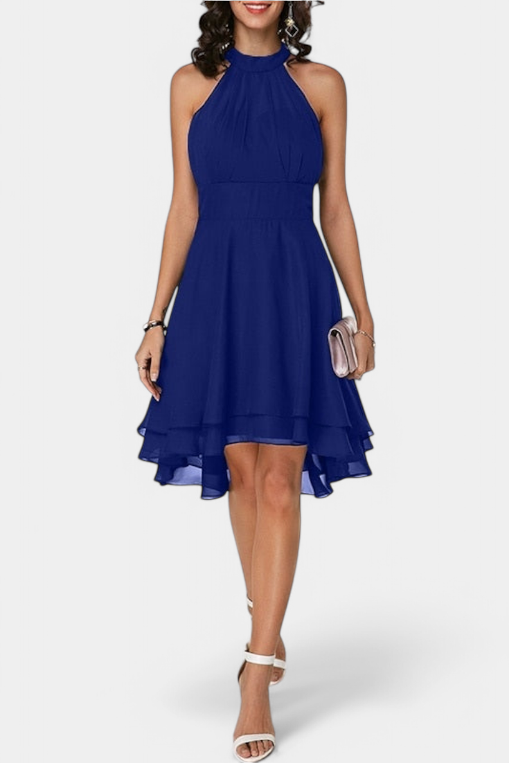 Anouk Vestido de Gasa con Volantes y Silueta Entallada