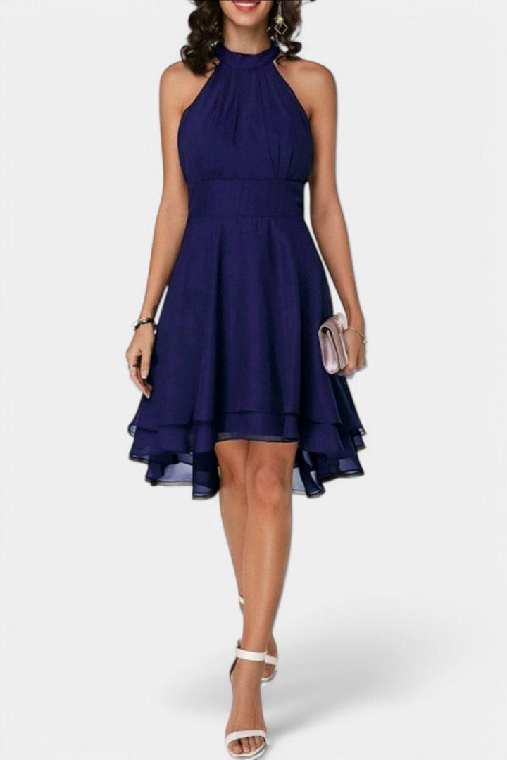 Anouk Vestido de Gasa con Volantes y Silueta Entallada